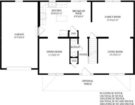 Brookville Modular Home Floor Plan First Floor